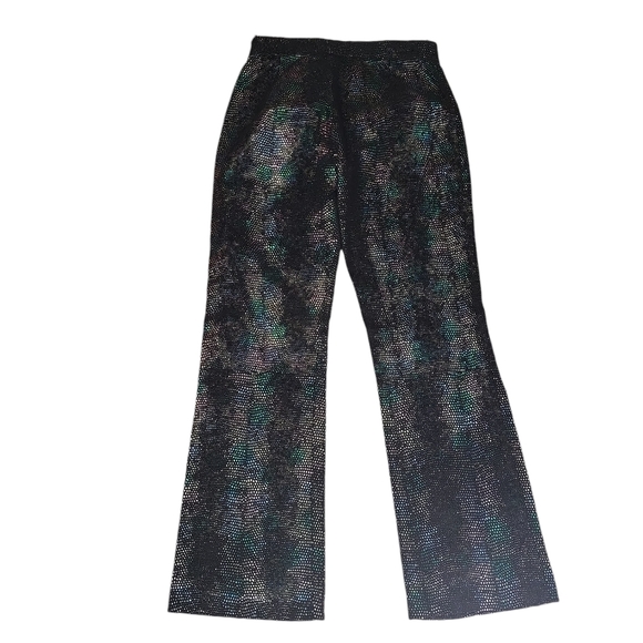 NWT Wilsons Leather Maxima Funky Iridescent embossed snakeskin Pants, 4 vintage - Picture 4 of 10